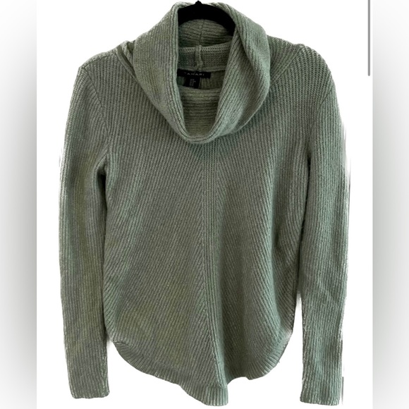 Tahari Sweaters - TAHARI Sage Green Knitted Cowl Neck Sweater, Size M